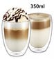 Winder dvigubo stiklo puodeliai Coffee, 2x350 ml kaina ir informacija | Taurės, puodeliai, ąsočiai | pigu.lt