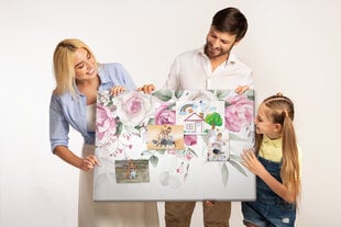 Smeigtukų lenta Akvarelės rožės, 100x70 cm kaina ir informacija | Kanceliarinės prekės | pigu.lt