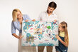 Smeigtukų lenta Pasaulio paveikslėlių žemėlapis, 100x70 cm kaina ir informacija | Kanceliarinės prekės | pigu.lt