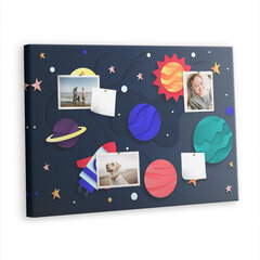 Smeigtukų lenta Vaikų kosmosas, 100x70 cm цена и информация | Канцелярские товары | pigu.lt