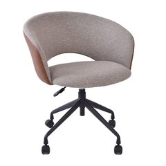 Task chair KARINA without castors, beige/light brown цена и информация | Офисные кресла | pigu.lt