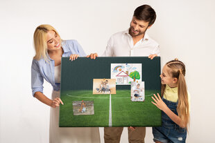 Smeigtukų lenta Futbolo aikštė, 100x70 cm цена и информация | Канцелярские товары | pigu.lt