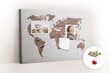 Smeigtukų lenta Pasaulio plytų žemėlapis, 100x70 cm kaina ir informacija | Kanceliarinės prekės | pigu.lt