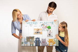 Smeigtukų lenta Savaitei skirtų vaikų planuotojui, 100x70 cm kaina ir informacija | Kanceliarinės prekės | pigu.lt