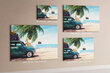 Smeigtukų lenta Atostogų paplūdimys, 100x70 cm kaina ir informacija | Kanceliarinės prekės | pigu.lt