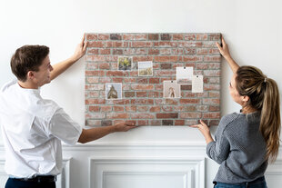 Smeigtukų lenta Plytų siena, 100x70 cm kaina ir informacija | Kanceliarinės prekės | pigu.lt
