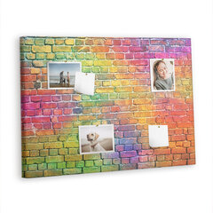 Smeigtukų lenta Dažyta siena, 100x70 cm kaina ir informacija | Kanceliarinės prekės | pigu.lt