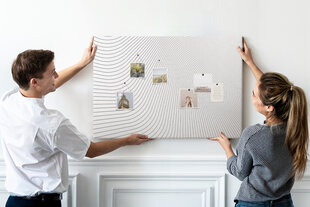 Smeigtukų lenta Abstrakcijos linijos, 100x70 cm kaina ir informacija | Kanceliarinės prekės | pigu.lt