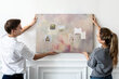Smeigtukų lenta Dažyta abstrakcija, 100x70 cm kaina ir informacija | Kanceliarinės prekės | pigu.lt