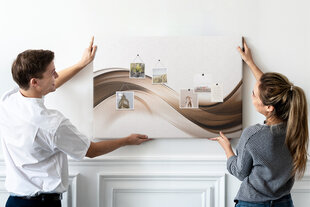 Smeigtukų lenta Abstrakcijos linija, 100x70 cm kaina ir informacija | Kanceliarinės prekės | pigu.lt