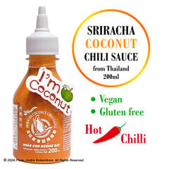 Aštrus čili padažas Flying Goose Brand Sriracha Coconut, 200ml kaina ir informacija | Padažai | pigu.lt