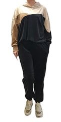Женский черный бархатный комплект цена и информация | Спортивная одежда женская | pigu.lt