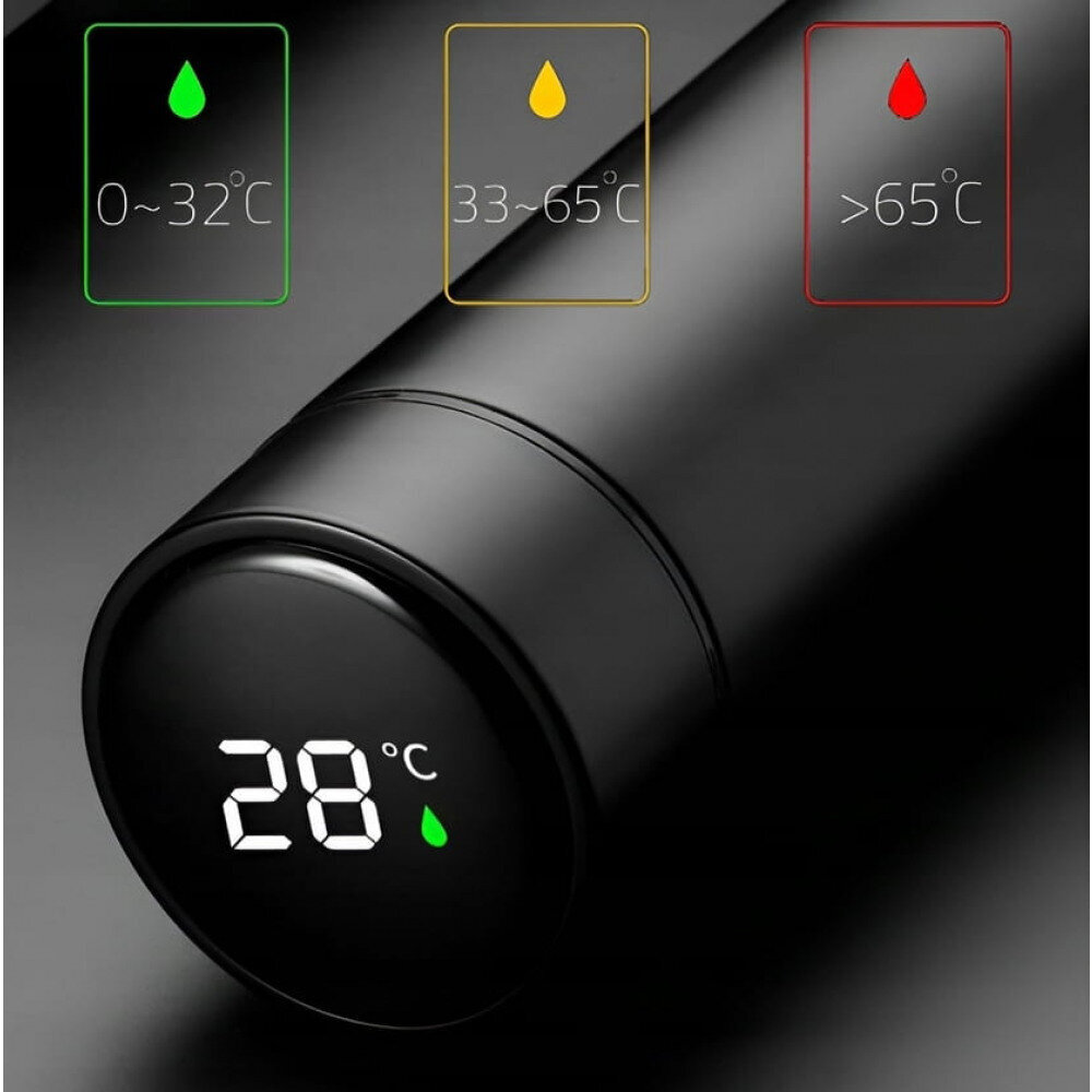 Adgo termosas su LED temperatūros ekranu, 500 ml kaina ir informacija | Termosai, termopuodeliai | pigu.lt