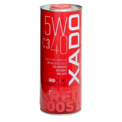 Xado Atomic Oil 5W-40 C3 Red Boost, variklinė alyva, 1L kaina ir informacija | Variklinės alyvos | pigu.lt