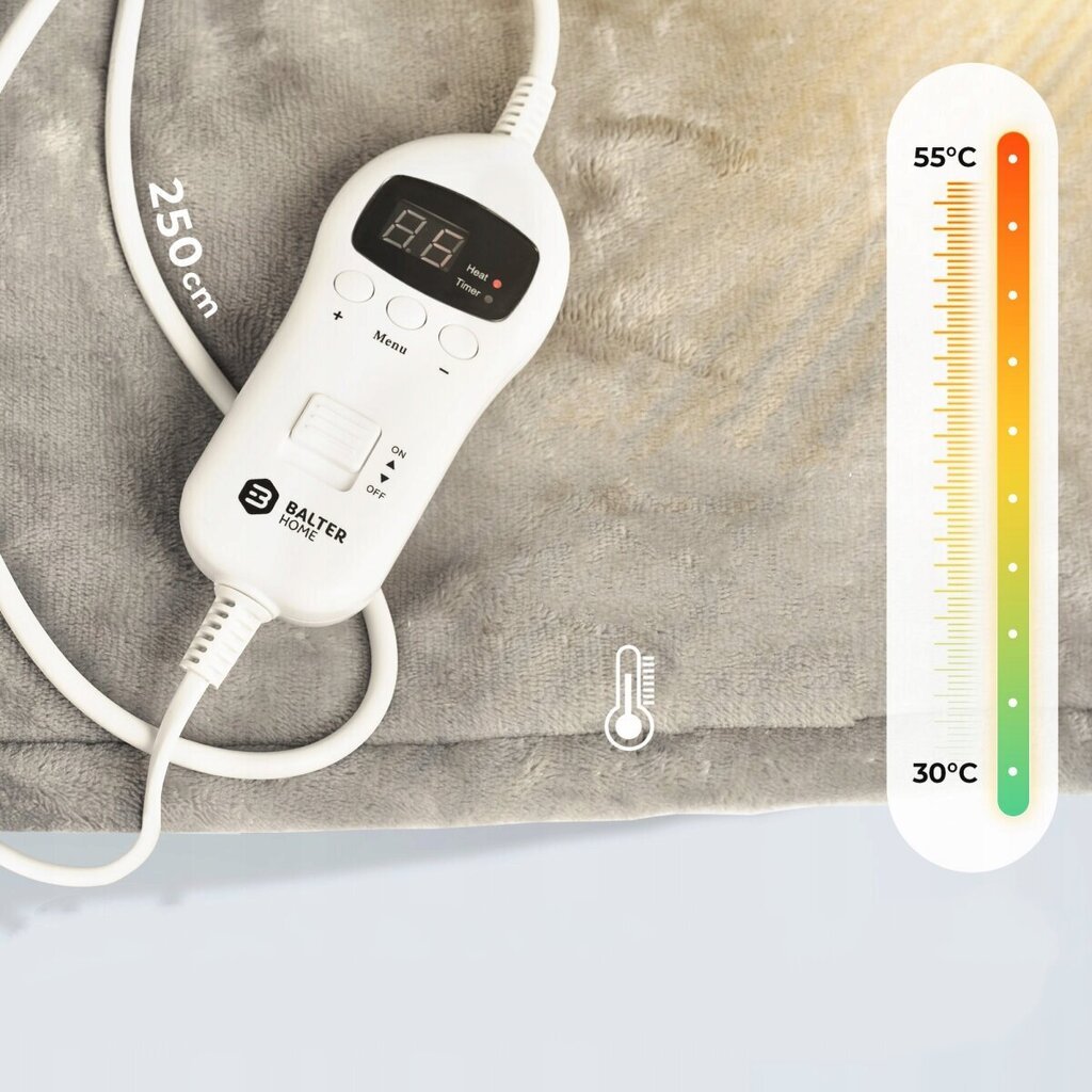 Balter Home elektrinė antklodė, 180x130 cm kaina ir informacija | Antklodės | pigu.lt