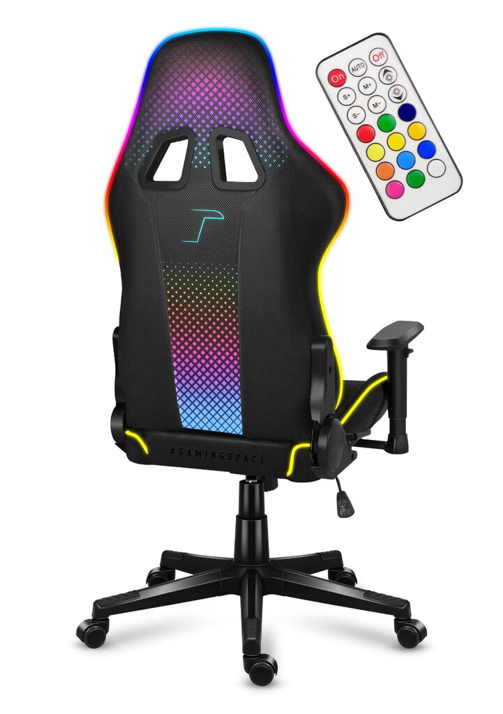 Žaidimų kėdė Huzaro Force 6.3 RGB Mesh, juoda цена и информация | Biuro kėdės | pigu.lt