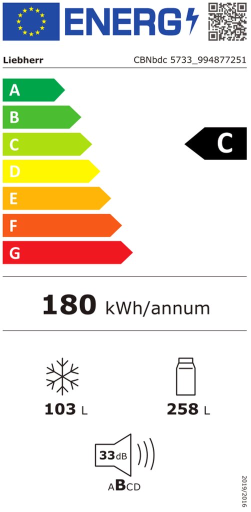 Liebherr CBNbdc 5733 kaina ir informacija | Šaldytuvai | pigu.lt
