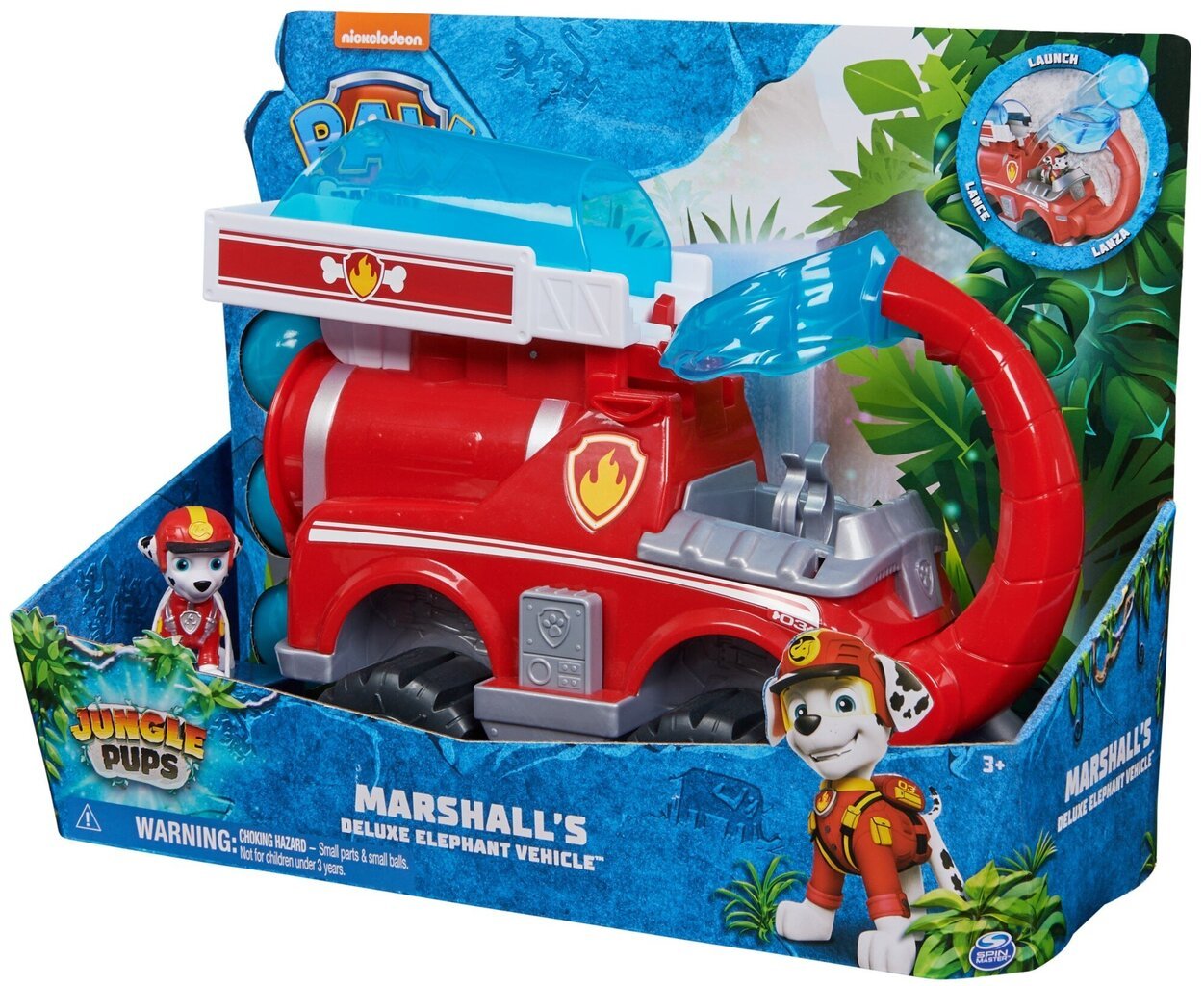 Žaislinis automobilis Paw Patrol Jungle Pups su figūrėlė Marshall kaina ir informacija | Žaislai berniukams | pigu.lt