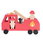 Medinis ugniagesių automobilis Jabadabado kaina ir informacija | Žaislai kūdikiams | pigu.lt