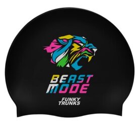 Plaukimo kepuraitė Funkita Beast Mode, juoda kaina ir informacija | Plaukimo kepuraitės | pigu.lt