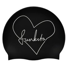 Plaukimo kepuraitė Funkita Night Heart, juoda kaina ir informacija | Plaukimo kepuraitės | pigu.lt