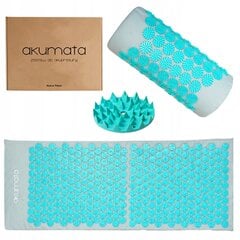 Ilgas akupresūros kilimėlis Acumata, 110 x 43 cm, baltas/mėlynas цена и информация | Аксессуары для массажа | pigu.lt