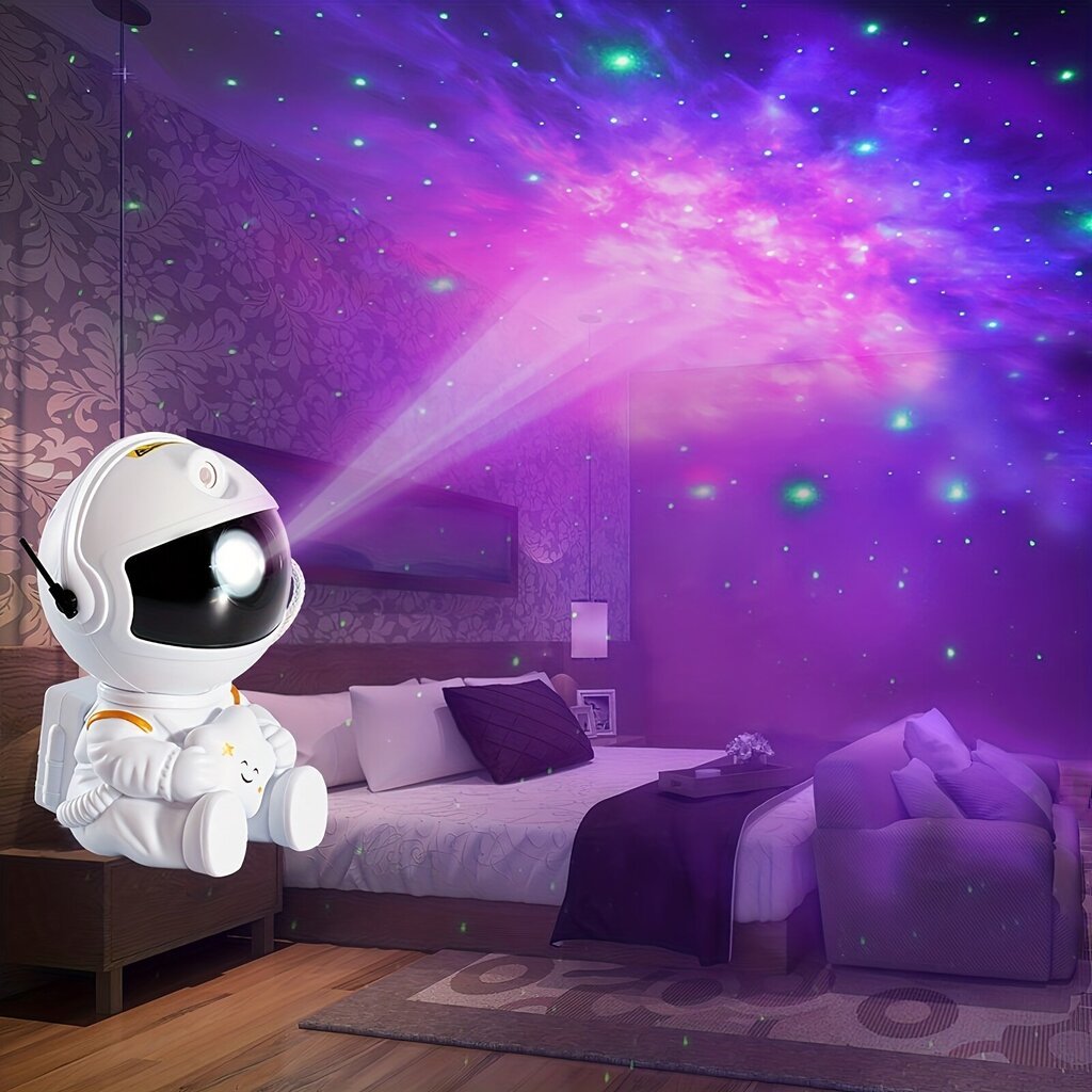 Žvaigždžių galaktikos projektorius Astro Alan, balta kaina ir informacija | Dekoracijos šventėms | pigu.lt