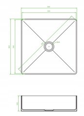 Praustuvas, kvadratinis Pola auksinis click clack цена и информация | Раковины | pigu.lt