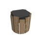 Kavos staliukas Asir, 44,5x41x44,5 cm, pilkas/rudas kaina ir informacija | Kavos staliukai | pigu.lt