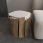 Kavos staliukas Asir, 44,5x41x44,5 cm, baltas/rudas kaina ir informacija | Kavos staliukai | pigu.lt