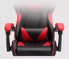 Masažinė žaidimų kėdė, juoda/raudona kaina ir informacija | Biuro kėdės | pigu.lt