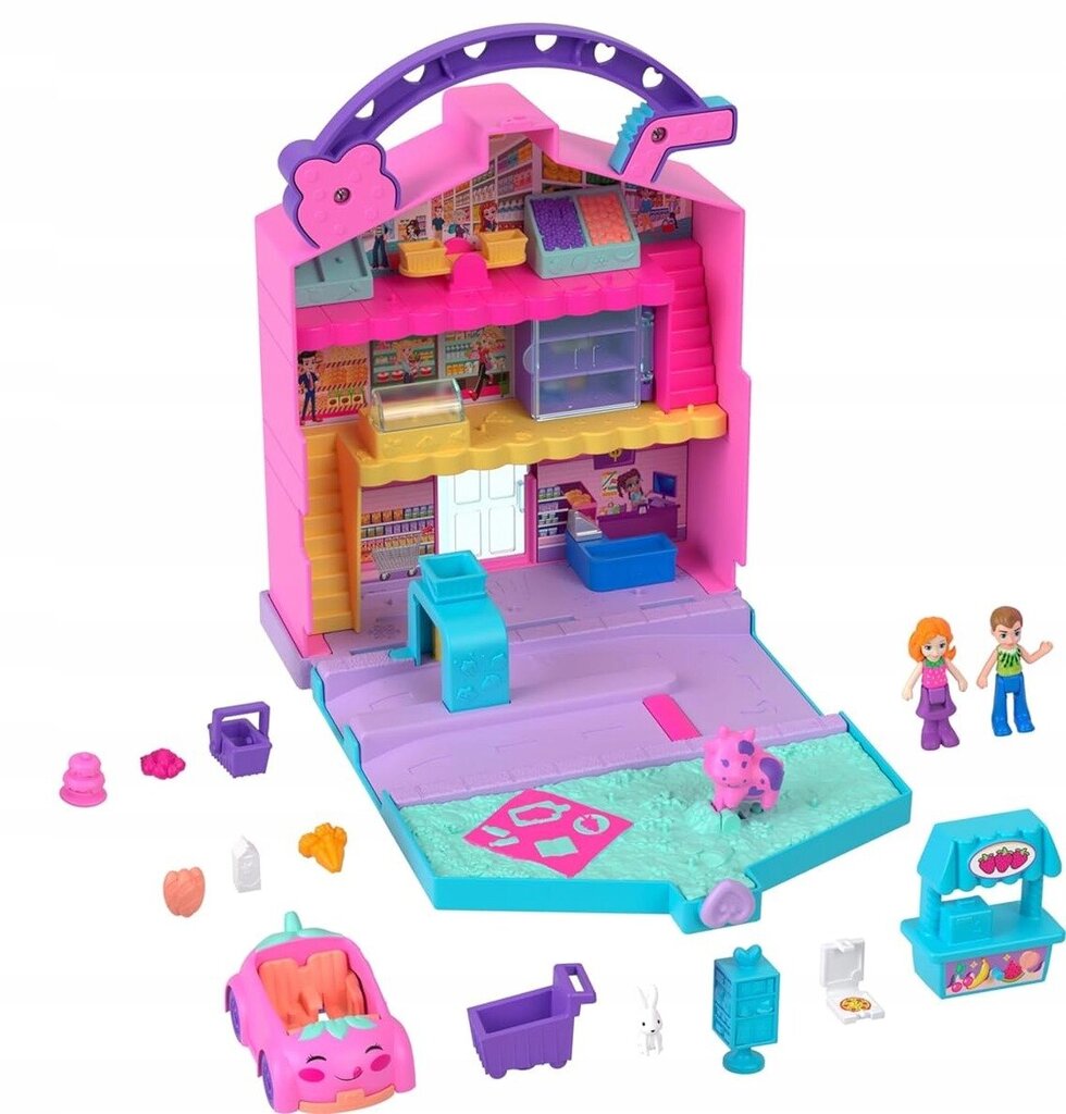 Vaisių prekybos centras Polly Pocket Pollyville kaina ir informacija | Žaislai mergaitėms | pigu.lt