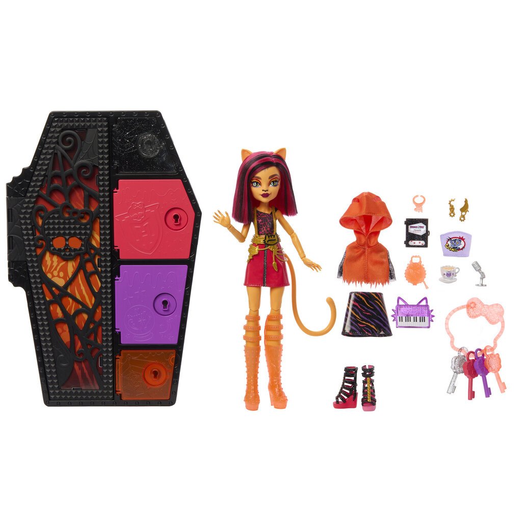 Lėlė su siurprizais Monster High Skulltimates Neon Frights Toralei kaina ir informacija | Žaislai mergaitėms | pigu.lt