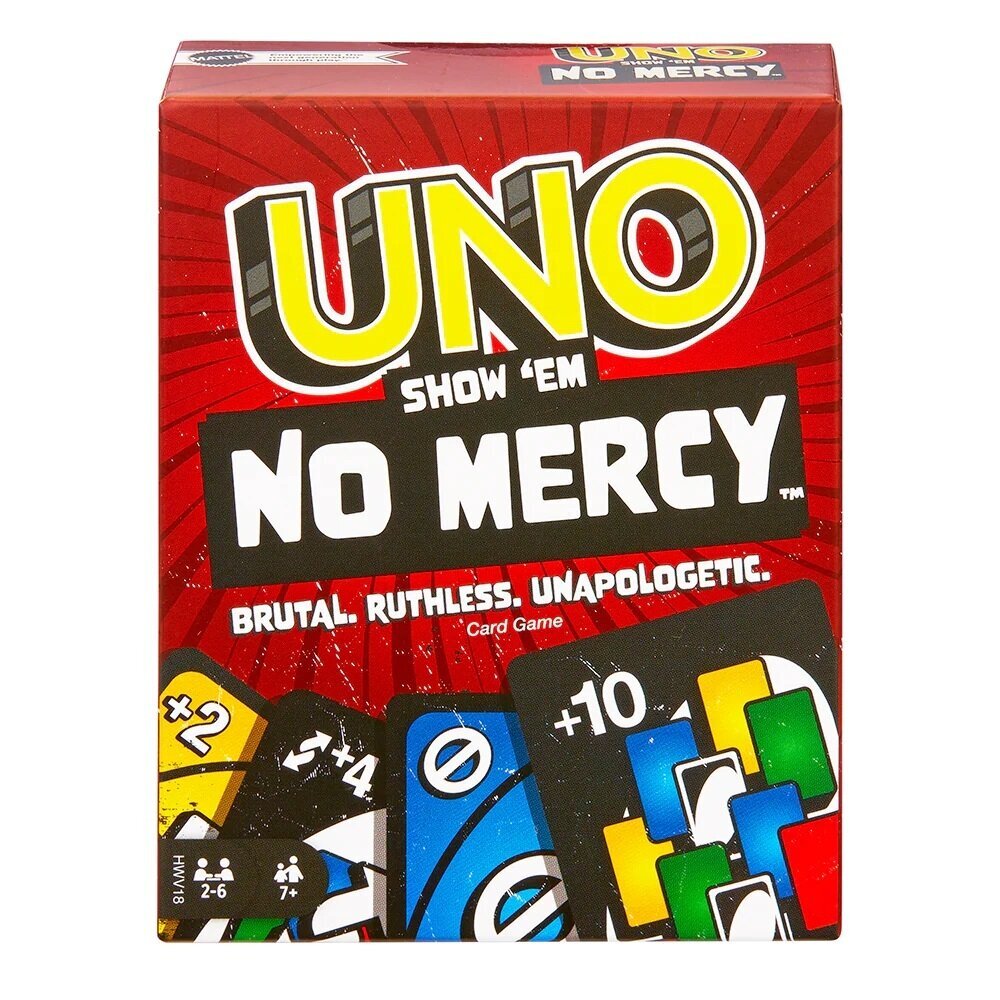 Карточная игра Uno No Mercy цена | pigu.lt