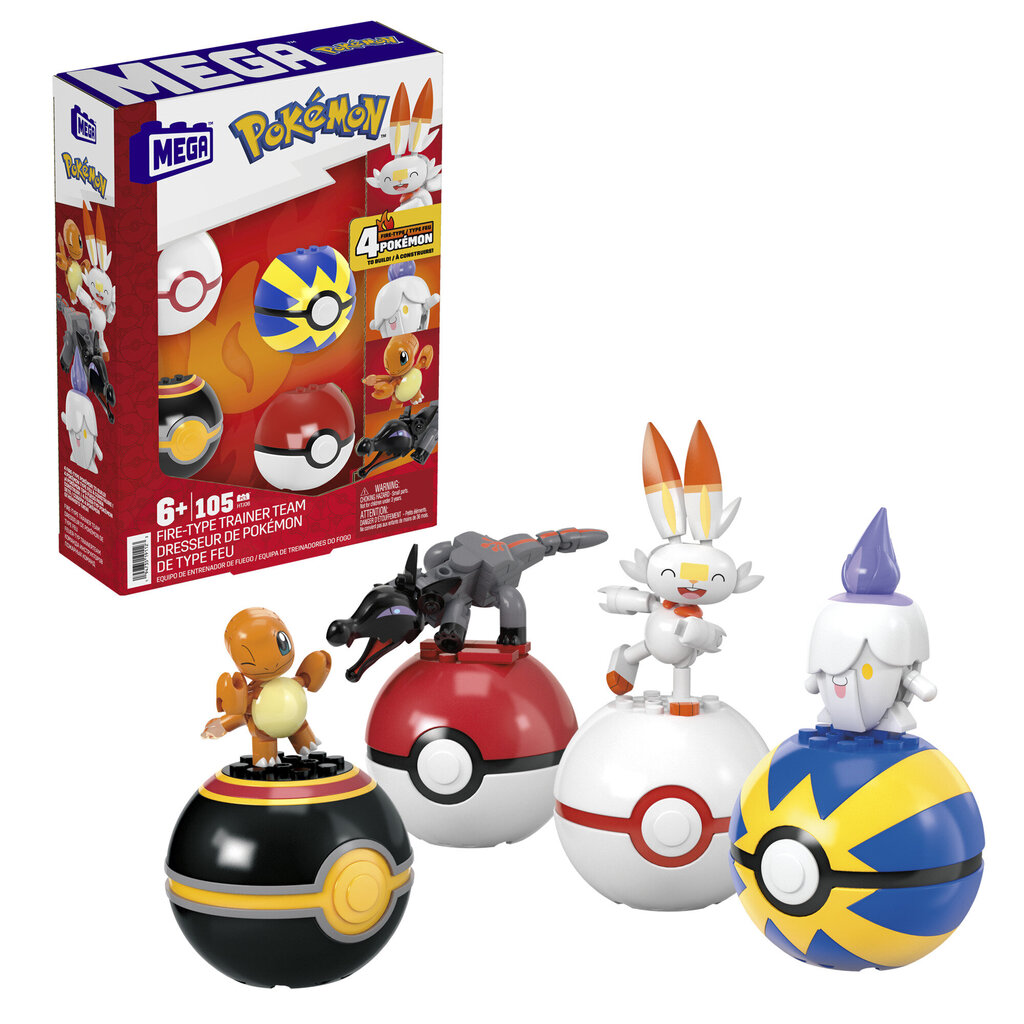 Pokemonų rinkinys Pokemon Mega Construx, 4 vnt, 105 det. kaina ir informacija | Žaislai berniukams | pigu.lt