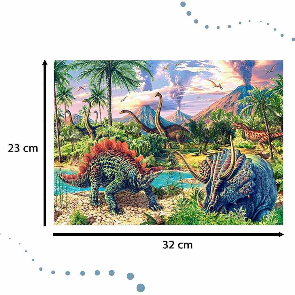 Dėlionė dinozaurai prie ugnikalnių Castorland, 120 d. kaina ir informacija | Dėlionės (puzzle) | pigu.lt