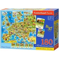 Пазл Карта Европы Castorland, 180 деталей цена и информация | Пазлы | pigu.lt
