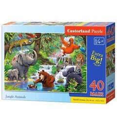 Пазл "Животные джунглей" Castorland, 4 в 1, 40 деталей цена и информация | Пазлы | pigu.lt
