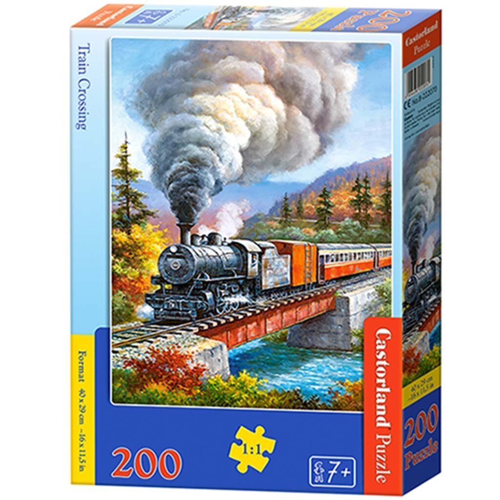 Dėlionė traukinių pervaža Castorland, 200 d. kaina ir informacija | Dėlionės (puzzle) | pigu.lt