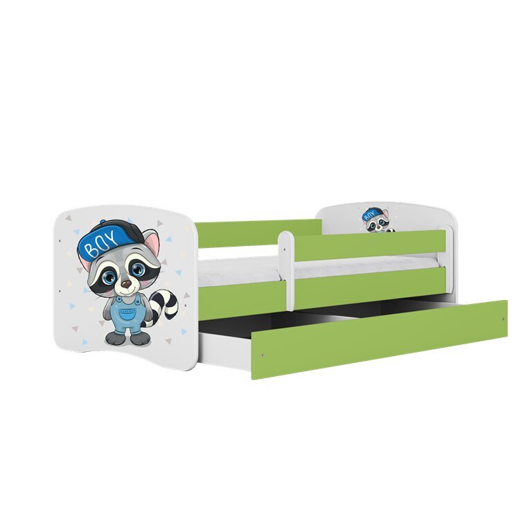 Vaikiška lova su stalčiumi ir čiužiniu Kocot Kids BabyDreams, žalia kaina ir informacija | Vaikiškos lovos | pigu.lt