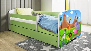 Зеленая кровать babydreams с выдвижным ящиком и матрасом 180/80 цена и информация | Детские кровати | pigu.lt
