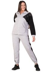 Sportinis kostiumas moterims T1312-PI, pilkas/juodas kaina ir informacija | Sportinė apranga moterims | pigu.lt