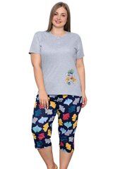 Пижама больших размеров с короткими рукавами. P985-PI-52/54 цена и информация | Женские пижамы, ночнушки | pigu.lt