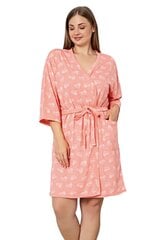 Женский хлопковый халат, розовый цена и информация | Женские халаты | pigu.lt