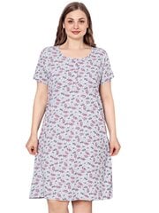Светло-серые ночные сорочки с цветами P1095-56/58 цена и информация | Женские пижамы, ночнушки | pigu.lt