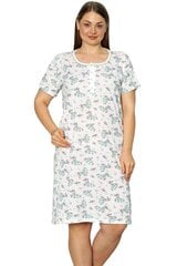 Светлые ночные сорочки с короткими рукавами P1074-56/58 цена и информация | Женские пижамы, ночнушки | pigu.lt