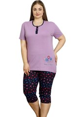 Pižama moterims P1008-VI-48/50, violetinė kaina ir informacija | Naktiniai, pižamos moterims | pigu.lt