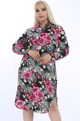 Рубашка из вискозы с цветочным принтом и длинными рукавами B400-46 цена и информация | Платья | pigu.lt