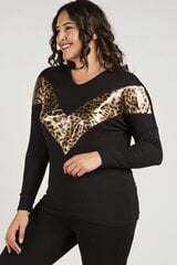 Черная блузка с длинными рукавами C439-42 цена и информация | Женские блузки, рубашки | pigu.lt