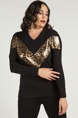 Черная блузка с длинными рукавами C439-42 цена и информация | Женские блузки, рубашки | pigu.lt